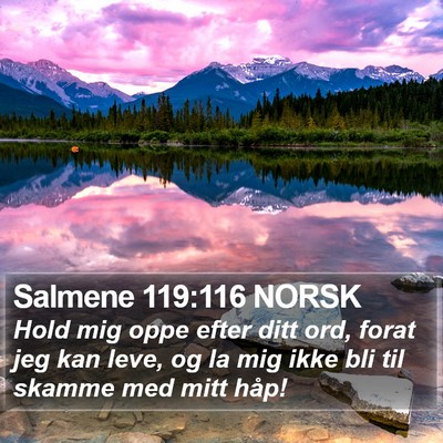 Salmene 119:116 NORSK Bible Verse Image
