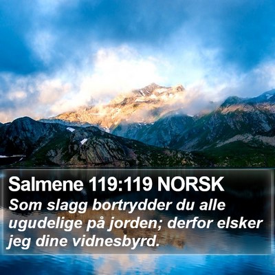 Salmene 119:119 NORSK Bible Verse Image