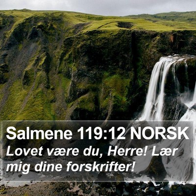 Salmene 119:12 NORSK Bible Verse Image