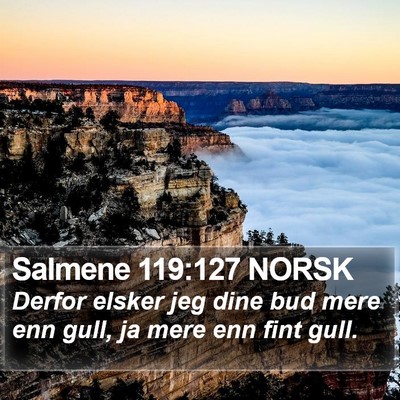 Salmene 119:127 NORSK Bible Verse Image