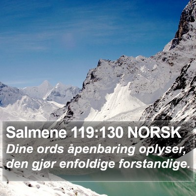 Salmene 119:130 NORSK Bible Verse Image