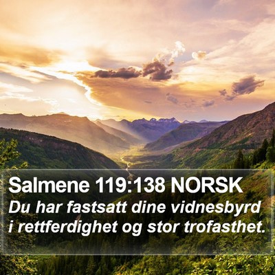 Salmene 119:138 NORSK Bible Verse Image