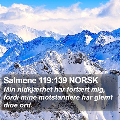 Salmene 119:139 NORSK Bible Verse Image