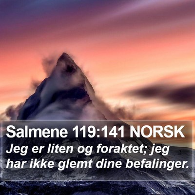 Salmene 119:141 NORSK Bible Verse Image