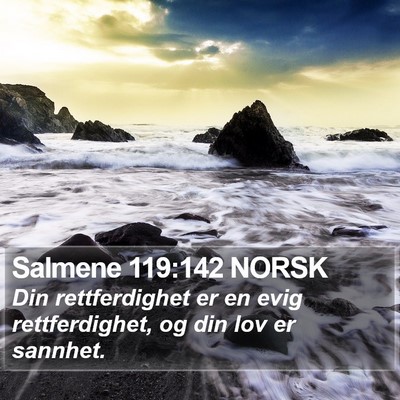 Salmene 119:142 NORSK Bible Verse Image