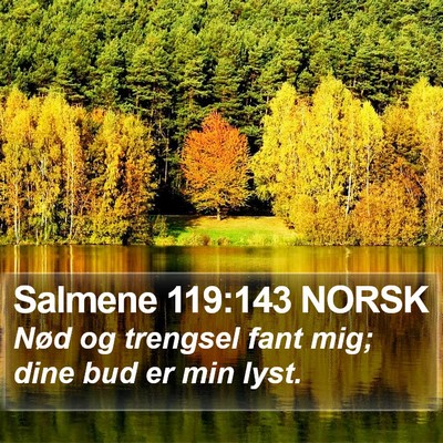 Salmene 119:143 NORSK Bible Verse Image