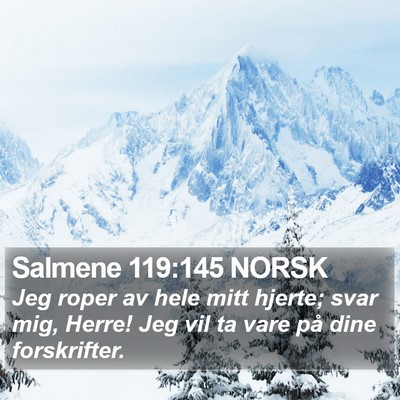 Salmene 119:145 NORSK Bible Verse Image