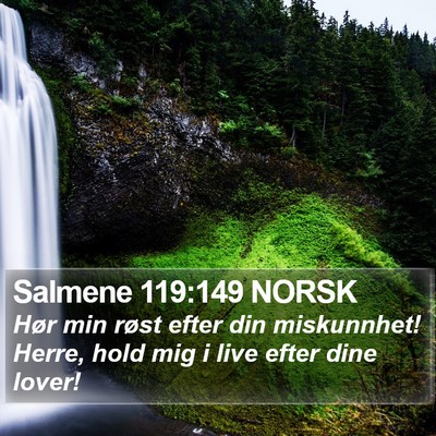 Salmene 119:149 NORSK Bible Verse Image