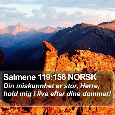 Salmene 119:156 NORSK Bible Verse Image