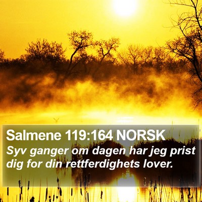 Salmene 119:164 NORSK Bible Verse Image
