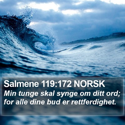 Salmene 119:172 NORSK Bible Verse Image