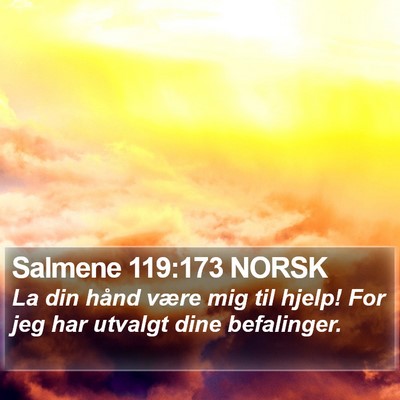 Salmene 119:173 NORSK Bible Verse Image