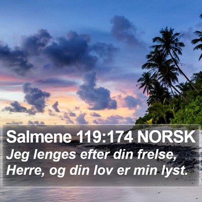 Salmene 119:174 NORSK Bible Verse Image