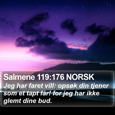 Salmene 119:176 NORSK Bible Verse Image