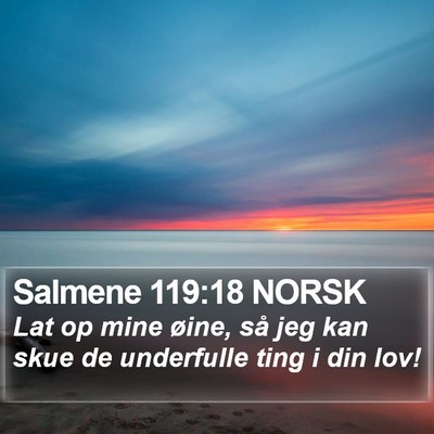 Salmene 119:18 NORSK Bible Verse Image