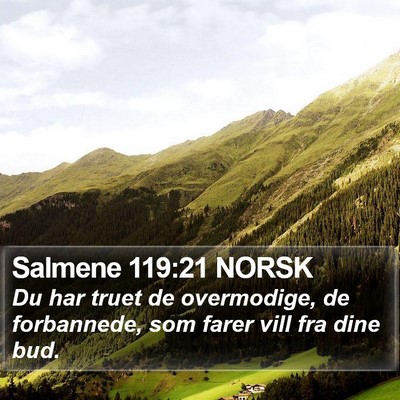 Salmene 119:21 NORSK Bible Verse Image