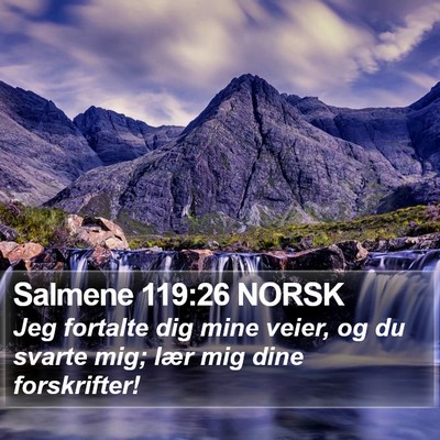 Salmene 119:26 NORSK Bible Verse Image