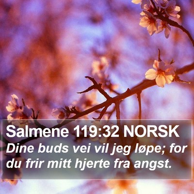 Salmene 119:32 NORSK Bible Verse Image