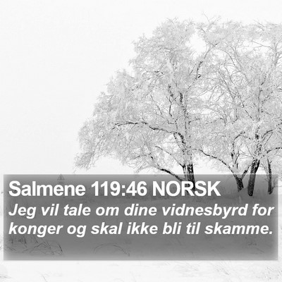 Salmene 119:46 NORSK Bible Verse Image