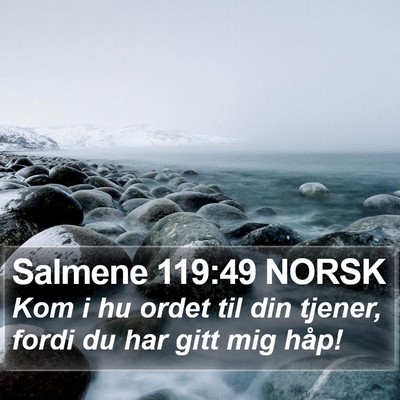Salmene 119:49 NORSK Bible Verse Image
