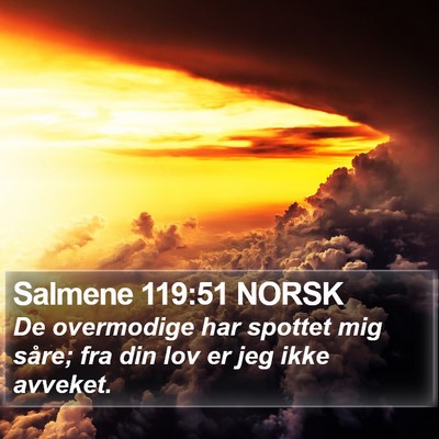 Salmene 119:51 NORSK Bible Verse Image