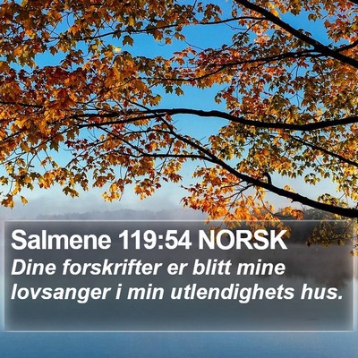 Salmene 119:54 NORSK Bible Verse Image