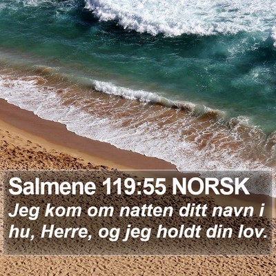 Salmene 119:55 NORSK Bible Verse Image