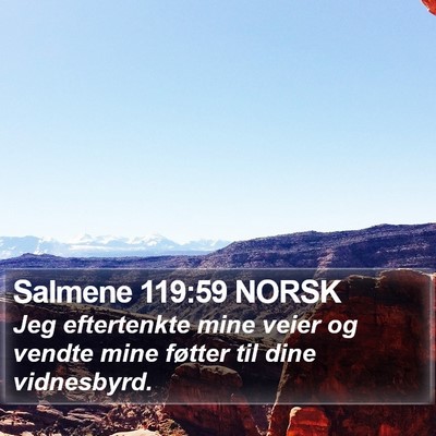 Salmene 119:59 NORSK Bible Verse Image