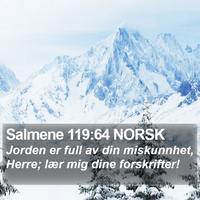 Salmene 119:64 NORSK Bible Verse Image
