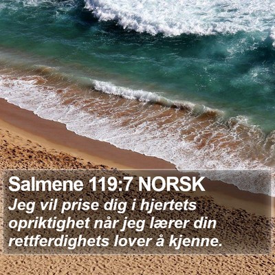 Salmene 119:7 NORSK Bible Verse Image
