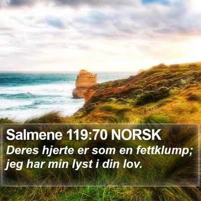 Salmene 119:70 NORSK Bible Verse Image