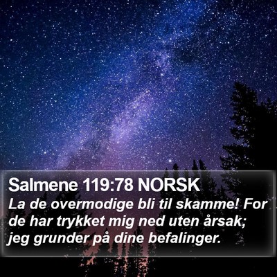 Salmene 119:78 NORSK Bible Verse Image