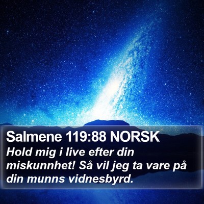 Salmene 119:88 NORSK Bible Verse Image