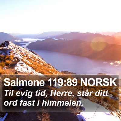 Salmene 119:89 NORSK Bible Verse Image