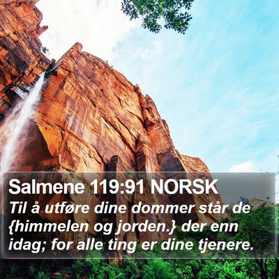 Salmene 119:91 NORSK Bible Verse Image