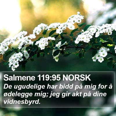 Salmene 119:95 NORSK Bible Verse Image