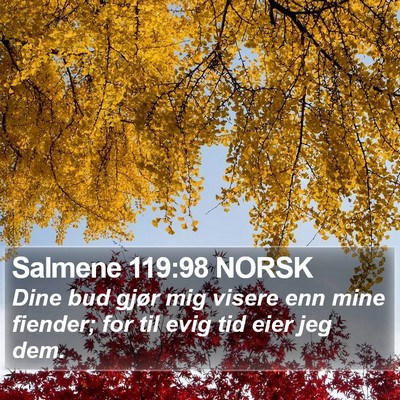 Salmene 119:98 NORSK Bible Verse Image