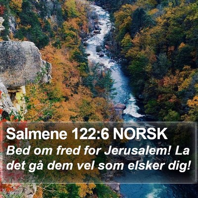 Salmene 122:6 NORSK Bible Verse Image