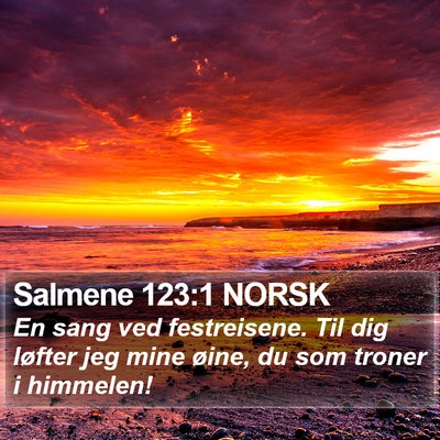 Salmene 123:1 NORSK Bible Verse Image