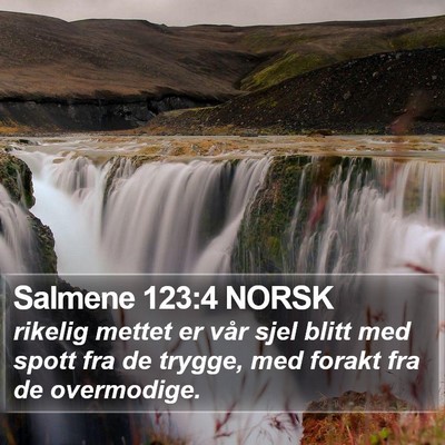 Salmene 123:4 NORSK Bible Verse Image