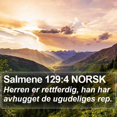 Salmene 129:4 NORSK Bible Verse Image