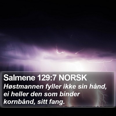 Salmene 129:7 NORSK Bible Verse Image
