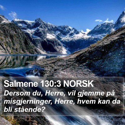 Salmene 130:3 NORSK Bible Verse Image