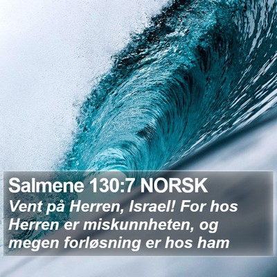 Salmene 130:7 NORSK Bible Verse Image