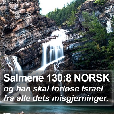 Salmene 130:8 NORSK Bible Verse Image