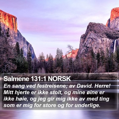 Salmene 131:1 NORSK Bible Verse Image