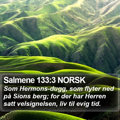 Salmene 133:3 NORSK Bible Verse Image