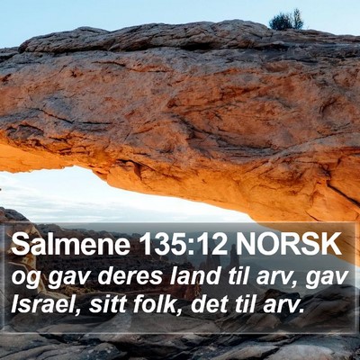 Salmene 135:12 NORSK Bible Verse Image