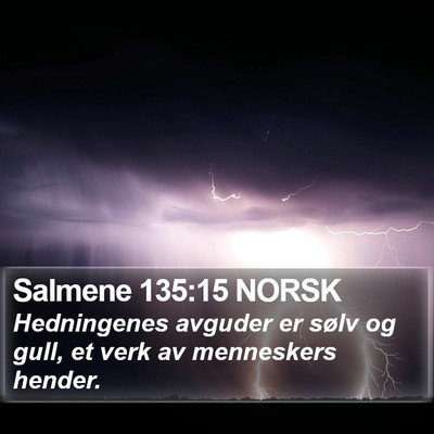 Salmene 135:15 NORSK Bible Verse Image