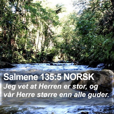 Salmene 135:5 NORSK Bible Verse Image